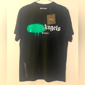 Men’s Palm Angels Sprayed Milano T-Shirt Black sz Small